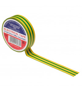 Green/Yellow PVC Electrical Insulation Tape, 19mm x 20m (Pack of 10)