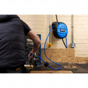 Retractable Air Hose Reel, 15m, 10mm ID