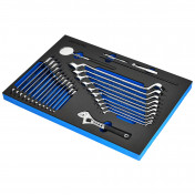 BUNKER Ring Spanner and Open End Ratchet Set in EVA Foam Inlay (27 Piece)