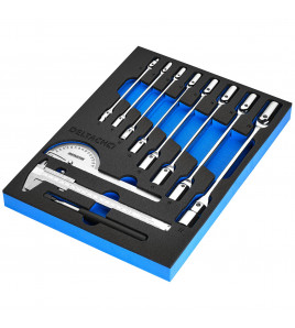 BUNKER Knee Wrench, Measuring and Pick-up Set in EVA Foam Inlay (10 Piece)