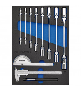 BUNKER® Knee Wrench, Measuring and Pick-up Set in EVA Foam Inlay (10 Piece)