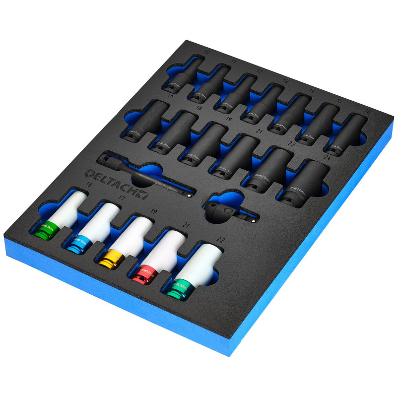 BUNKER Impact Socket Set in EVA Foam Inlay, 1/2 (20 Piece)