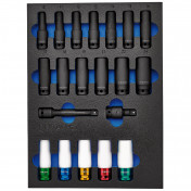 BUNKER® Impact Socket Set in EVA Foam Inlay, 1/2 (20 Piece)