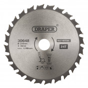 TCT Multi-Purpose Circular Saw Blade, 210 x 30mm, 24T