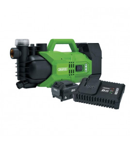 D20 20V Water Pump, 2800L/h, 180W, 1 x 4.0Ah Battery, 1 x Fast Charger