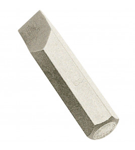 Plain Slot Impact Screwdriver Bit, 8mm