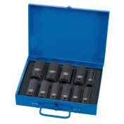 Draper Expert HI-TORQ® 6 Point Metric Deep Impact Socket Set, 1/2 Sq. Dr. (11 Piece)