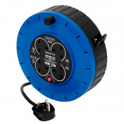 230V 13A 4 Socket Cassette Reel, 15m