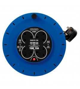 230V 13A 4 Socket Cassette Reel, 15m
