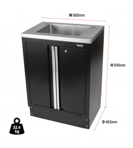 BUNKER Modular Floor Cabinet with Sink, 2 Door, 680mm