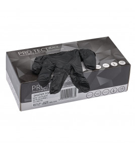 Nitrile Gloves, Large, Black (Pack of 100)