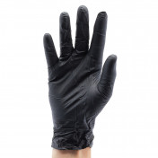 Nitrile Gloves, Large, Black (Pack of 100)