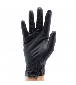 Nitrile Gloves, Large, Black (Pack of 100)