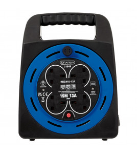 230V Four Socket Cable Reel, 15m