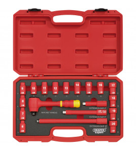 VDE Approved Fully Insulated Socket Set, 3/8 Sq. Dr. (19 Piece) - Discontinued