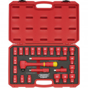 VDE Approved Fully Insulated Metric Socket Set, 1/2 Sq. Dr. (24 Piece)