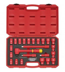 VDE Approved Fully Insulated Metric Socket Set, 1/2 Sq. Dr. (24 Piece) - Discontinued