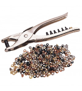 Interchangeable Hole Punch and Eyelet Pliers, 210mm