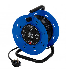 230V Four Socket Industrial Cable Reel, 25m