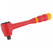 VDE Reversible Ratchet with Soft Grip Handle, 1/2 Sq. Dr.