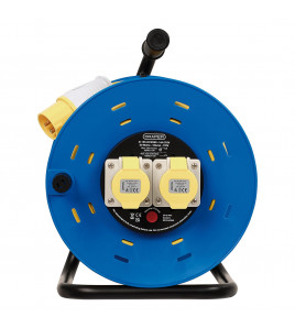 16A 110V 2 Socket Open Cable Reel, 50m