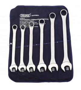 Heavy Duty Long Pattern Metric Combination Spanner Set (6 Piece)