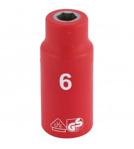 Fully Insulated VDE Socket, 1/4 Sq. Dr., 6mm - Discontinued