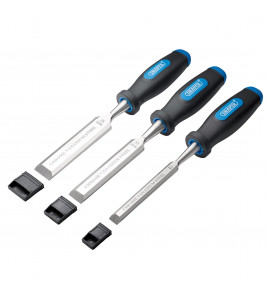 Soft Grip Bevel Edge Wood Chisel Set (3 Piece)