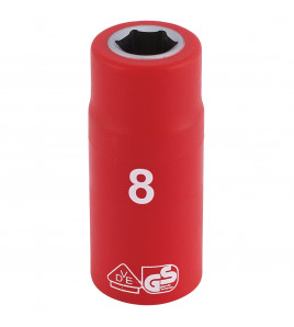 Draper Expert Fully Insulated VDE Socket, 1/4 Sq. Dr., 8mm - Discontinued