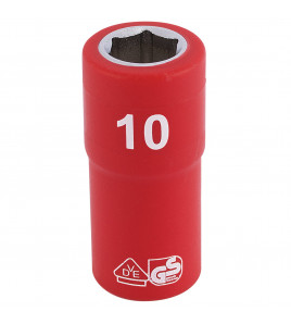 Draper Expert Fully Insulated VDE Socket, 1/4 Sq. Dr., 10mm - Discontinued