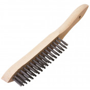 Heavy Duty 3 Row Wire Scratch Brush, 310mm