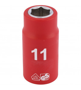 Draper Expert Fully Insulated VDE Socket, 3/8 Sq. Dr., 11mm