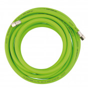 High Visibility Hybrid Air Hose, 10m x 10mm, 1/4 BSP, Green