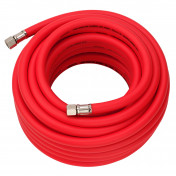 High Visibility Hybrid Air Hose, 15m x 10mm, 1/4 BSP, Red