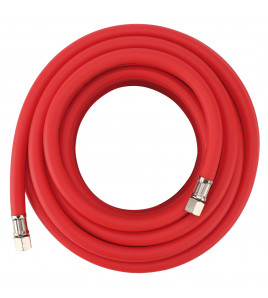 High Visibility Hybrid Air Hose, 15m x 10mm, 1/4 BSP, Red
