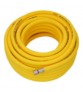 High Visibility Hybrid Air Hose, 20m x 10mm, 1/4 BSP, Yellow