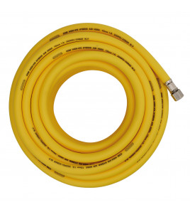 High Visibility Hybrid Air Hose, 20m x 10mm, 1/4 BSP, Yellow