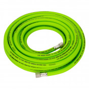 High Visibility Hybrid Air Hose, 10m x 8mm, 1/4 BSP, Green