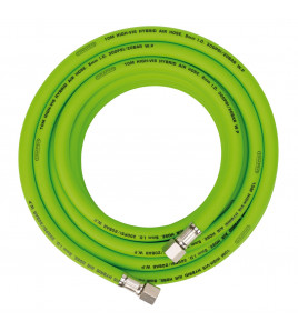 High Visibility Hybrid Air Hose, 10m x 8mm, 1/4 BSP, Green