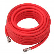 High Visibility Hybrid Air Hose, 15m x 8mm, 1/4 BSP, Red