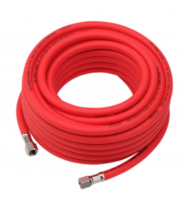 High Visibility Hybrid Air Hose, 15m x 8mm, 1/4 BSP, Red