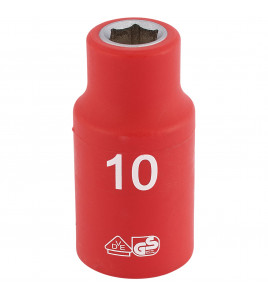 Draper Expert Fully Insulated VDE Socket, 1/2 Sq. Dr., 10mm - Discontinued