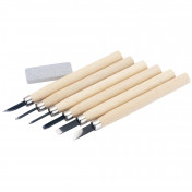 Wood Carving Set with Sharpening Stone (7 Piece)