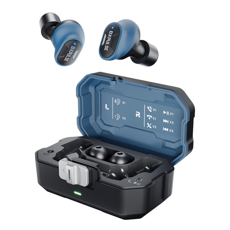 DXPULSE Noise Isolating Earbuds with Charging Case