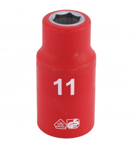 Draper Expert Fully Insulated VDE Socket, 1/2 Sq. Dr., 11mm