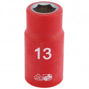 Fully Insulated VDE Socket, 1/2 Sq. Dr., 13mm