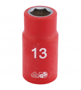 Draper Expert Fully Insulated VDE Socket, 1/2 Sq. Dr., 13mm - Discontinued