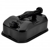 Flat Steel Fuel Can, 5L, Black
