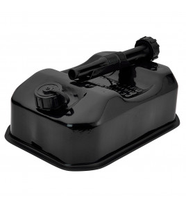 Flat Steel Fuel Can, 5L, Black