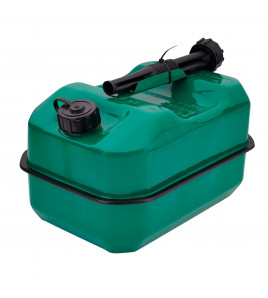 Flat Steel Fuel Can, 10L, Green